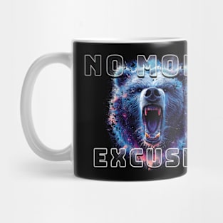 Gym Motivation Bear No More Excuses Mug